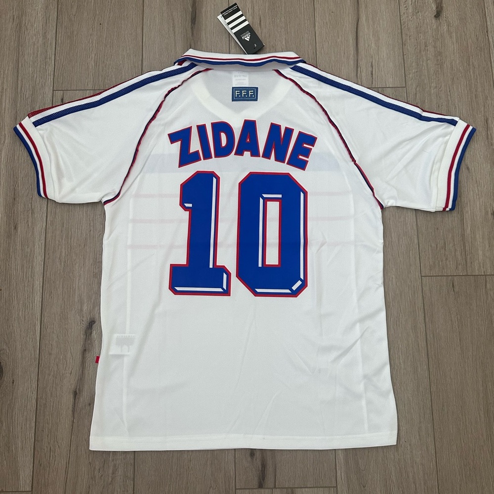 France Zidane Jersey 1998 white